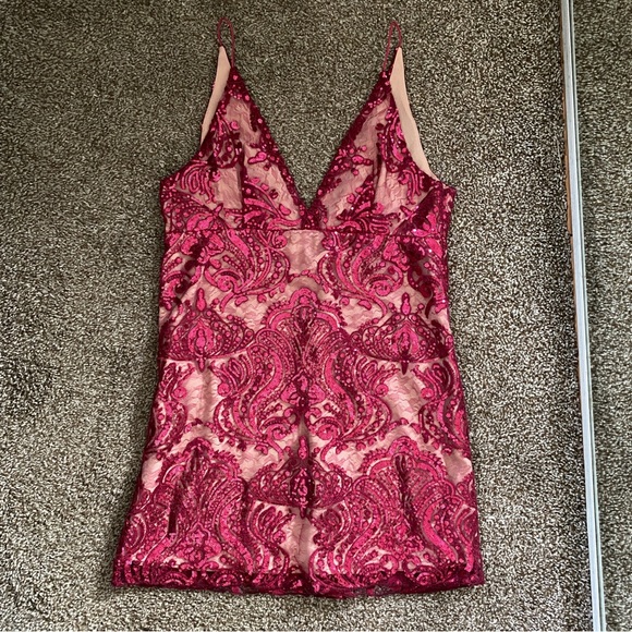 Free People Night Shimmers Mini Dress (8) NWT - Picture 3 of 9